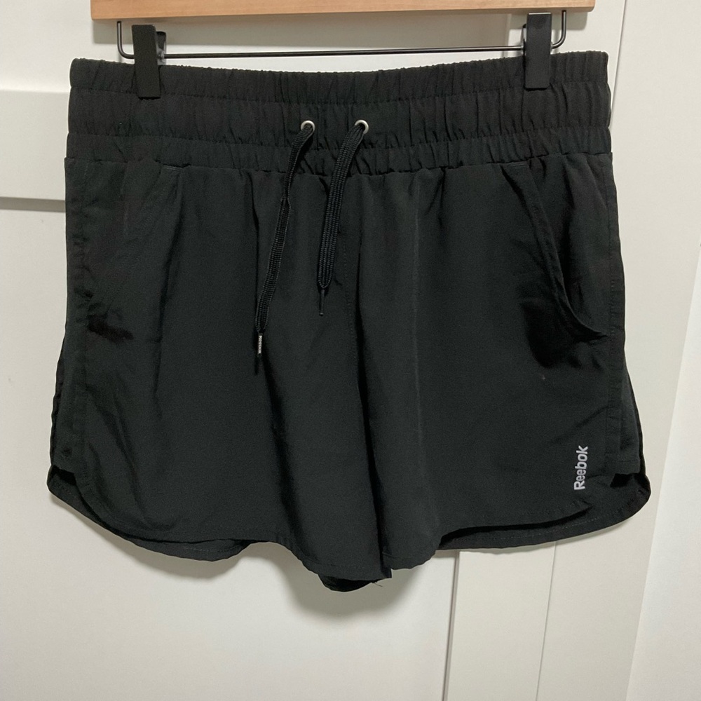 Reebok Women's Black Drawstring Athletic Shorts